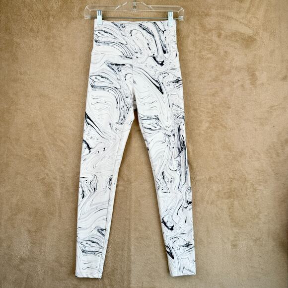 Balance Collection Leggings Womens S White Black Marble Tummy Control Super Soft - Picture 1 of 10